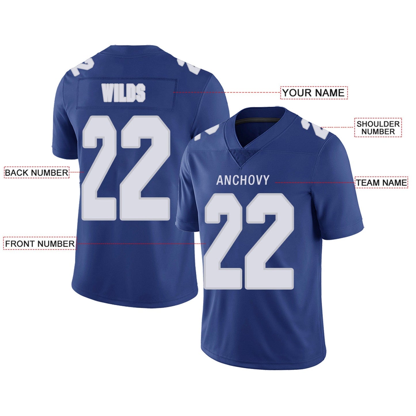 Custom NY.Giants Football Jerseys Team Player or Personalized Design Your Own Name for Men's Women's Youth Jerseys Navy