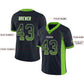 Custom S.Seahawks Stitched American Football Jerseys Personalize Birthday Gifts Navy Jersey