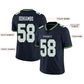 Custom S.Seahawks Stitched American Football Jerseys Personalize Birthday Gifts Navy Jersey