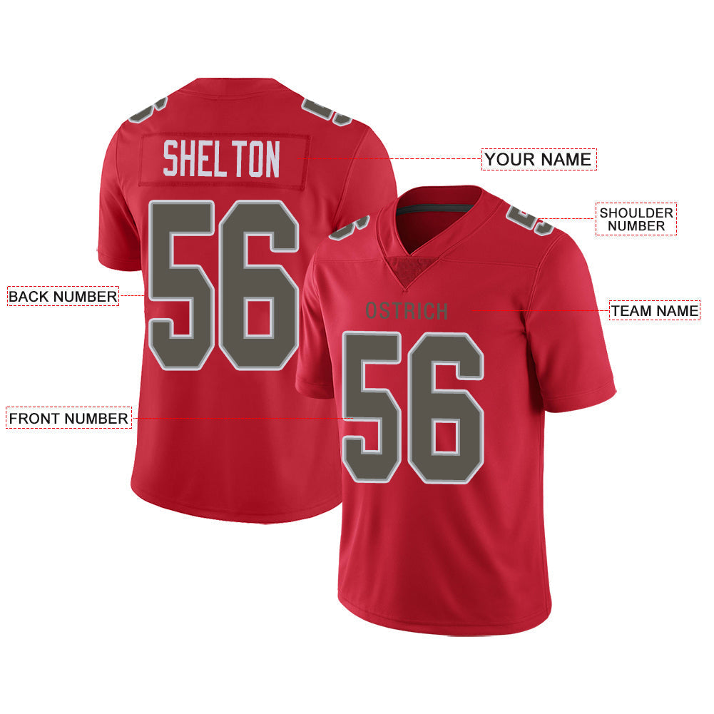 Custom TB.Buccaneers Stitched American Football Jerseys Personalize Birthday Gifts Red Jersey