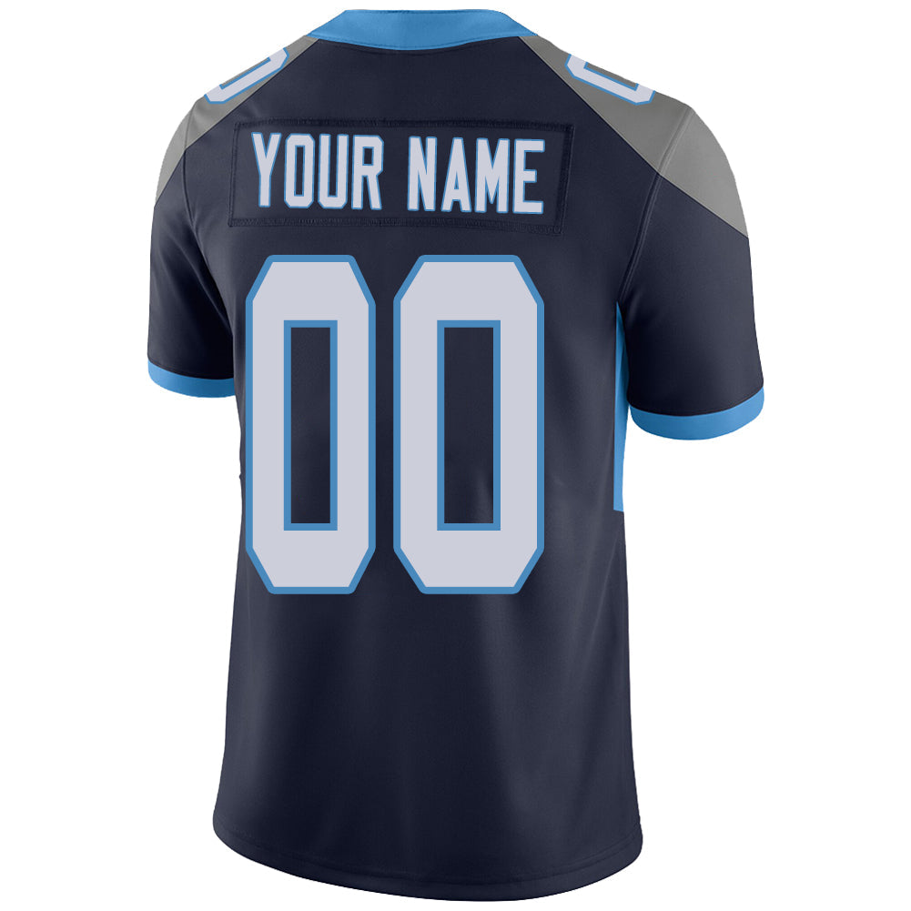 Custom T.Titans Stitched American Football Jerseys Personalize Birthday Gifts Navy Jersey