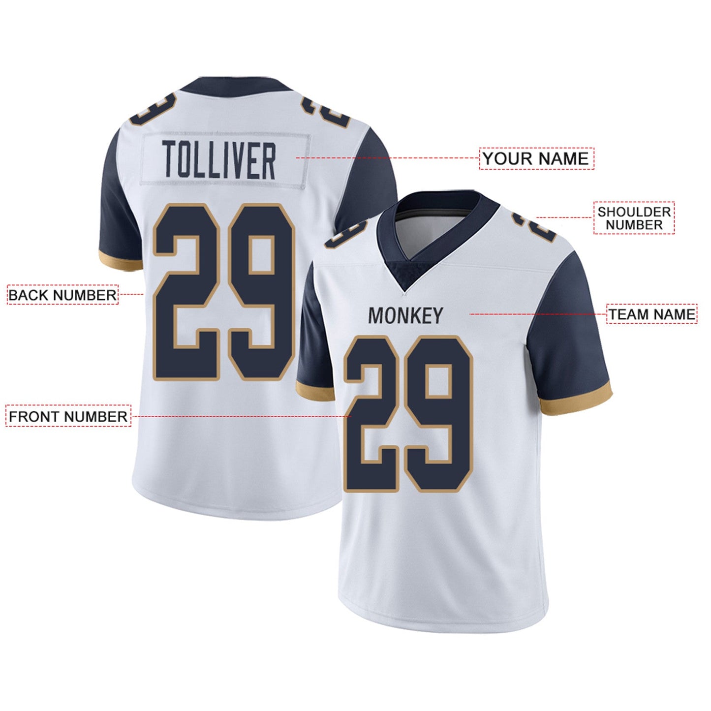 Custom LA.Chargers Football Jerseys Team Player or Personalized Design Your Own Name for Men's Women's Youth Jerseys Navy